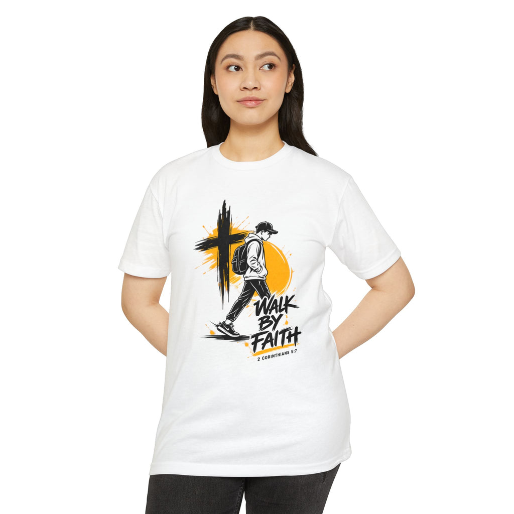 Walk By Faith Christian T-Shirt — Faith Cross Graphic Tee