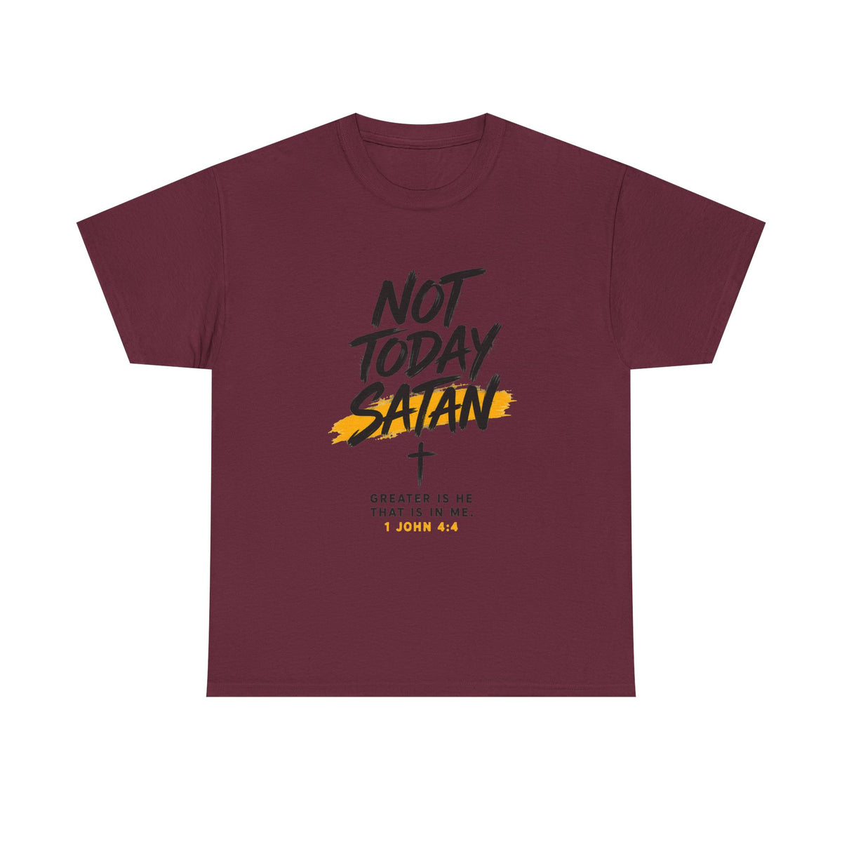 Not Today Satan tee | Christian faith scripture shirt