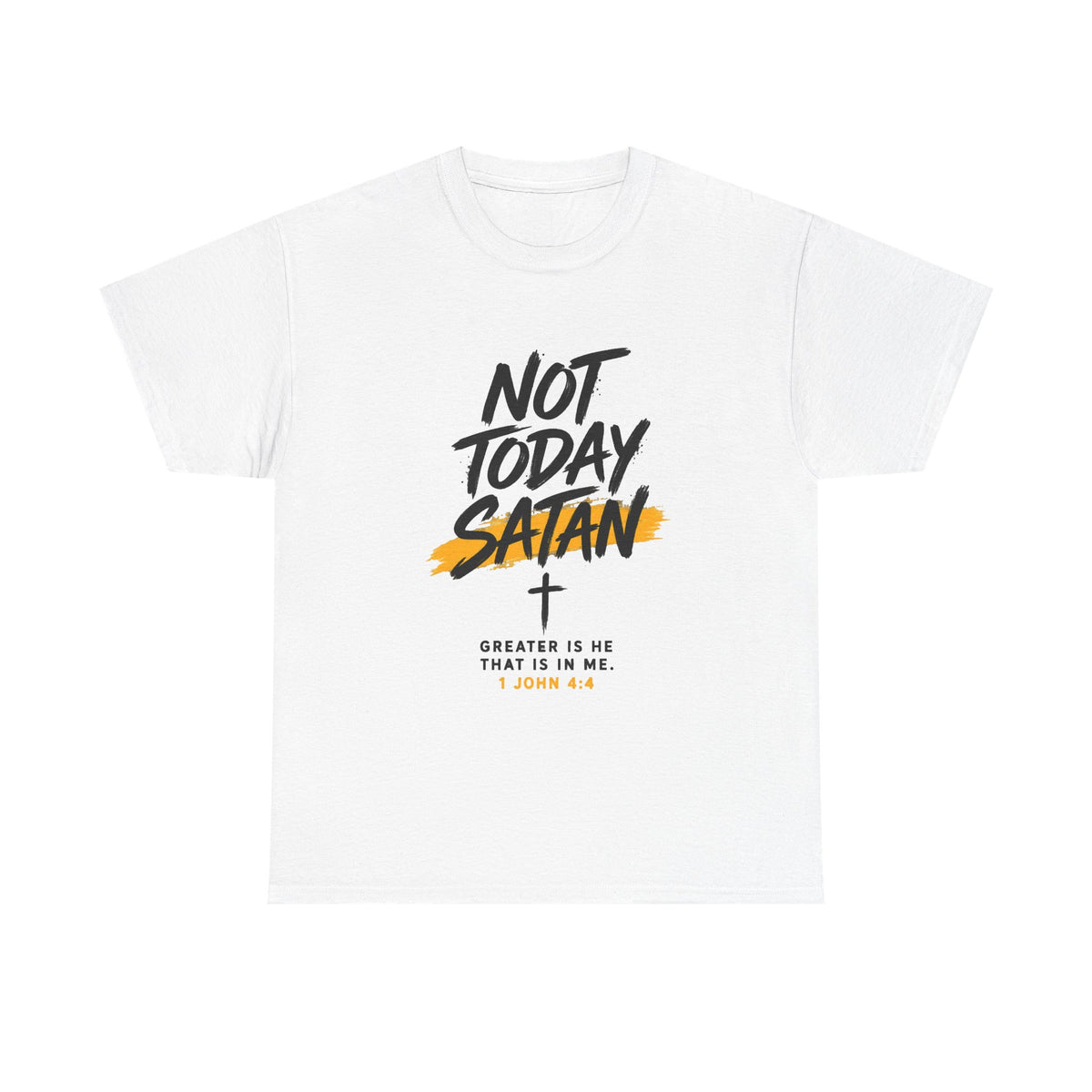 Not Today Satan tee | Christian faith scripture shirt