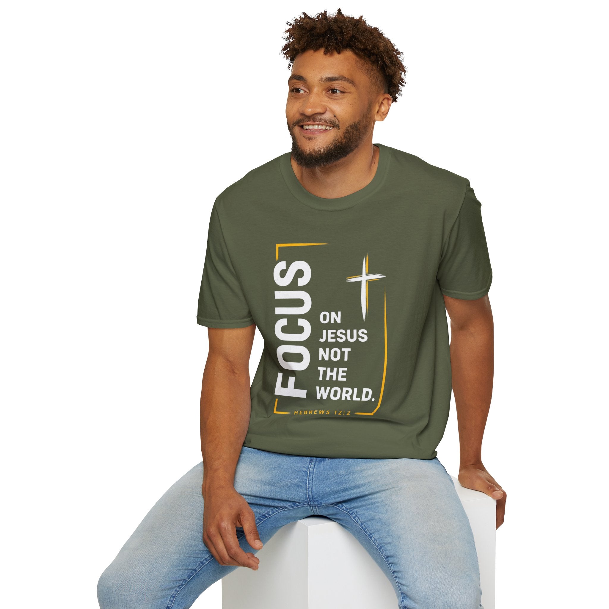 Focus on Jesus T-Shirt — "Focus on Jesus, Not the World" Inspirational Christian Tee